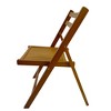 Sevobal Outdoor Portable Chairs 4 piece Slatted Wood Folding Chair Set for Kitchen Special Events Outdoor Backyard Garden, Teak, 15.6"*22.8"*31" - 4 of 4