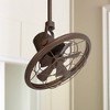 18" Casa Vieja Big Sky Mission Indoor Outdoor Ceiling Fan with Wall Control Mounted Adjustable Oil Rubbed Bronze Cage Damp Rated for Patio Exterior - 2 of 4