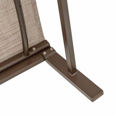 Beige Aluminum Adjustable Outdoor Chaise Lounge with Textilene Fabric