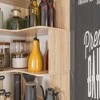 FUFU&GAGA Brown Wood Baker's Rack Corner Storage Kitchen Organizer Brown - 3 of 4