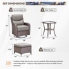 Outdoor Swivel Rocker Chair with 6 Inch Thick Cushion 2 in 1 Porch Glider Swivel Chair - Wicker Patio Furniture Patio Swivel Glider Seating - 2 of 4