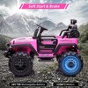 Kids Ride on 2 Seaters Electric Car, 24V 2*120W Motors Battery Powered 20"SeatsLED Headlights, Front Storage, for 3+ - 3 of 4