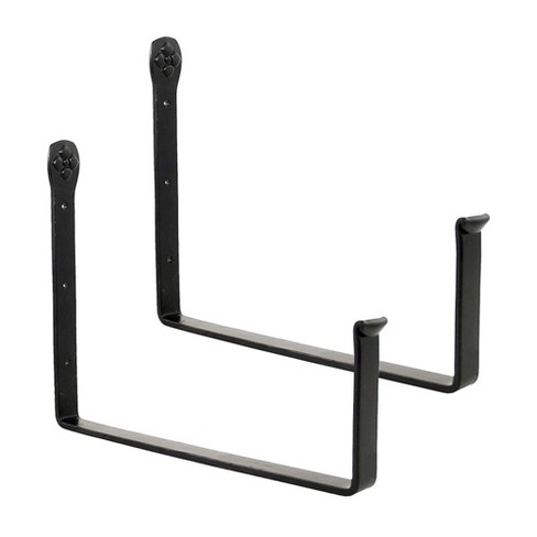 Galvanized Iron Hook & Eye With Black Powder-Coated Finish - in 4 Sizes