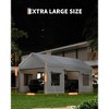 10 x 20 FT, Heavy Duty Carport Canopy with Roll Up and Down Mesh Window, Outdoor Portable Garage with Removable Sidewalls, All Season Tarp for Car - 3 of 4