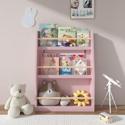 LOVMOR 3 Tier Kids Bookshelf,Book Shelf and Storage with Ideal Height for Kids Rooms, Bedrooms, Playrooms, and Classrooms Organized
