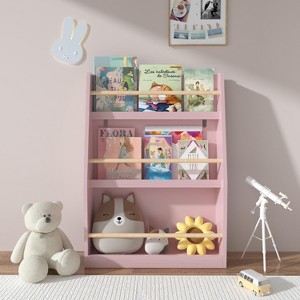 LOVMOR 3 Tier Kids Bookshelf,Book Shelf and Storage with Ideal Height for Kids Rooms, Bedrooms, Playrooms, and Classrooms Organized - 1 of 4