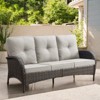 POCASSY 72" Wide Outdoor Sofa Furniture Outdoor Wicker Sofa Weather Resistant Rattan with Deep Seat for Patio Backyard Porch - 2 of 4