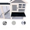 DSVIMOY Wooden Chicken Coop, Hen House, Rabbit Wood Hutch, Poultry Cage Habitat with Deeper Tray for Small Animals, Gray 48"*24.4"*36.6" - 2 of 4