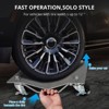 Car Dolly, 4 Piece Heavy-Duty Vehicle Dolly - 6000 Lbs Capacity with Brakes, for Cars, Trucks, Trailers, Motorcycles, Boats - 3 of 4