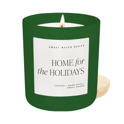 Sweet Water Decor Home for the Holidays 15oz Matte Candle - Green