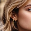 Ross-Simons 10kt Yellow Gold Hoop and Chain Double-Piercing Single Earring - 2 of 3
