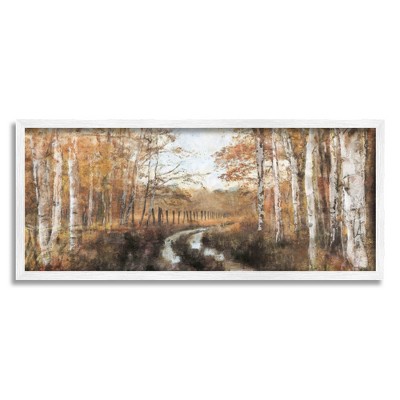 Stupell Industries Autumn Birch Tree Grove Scenery Framed Giclee Art