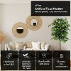 Cypress & Alabaster | Handmade Modern Style 6.5' Artificial Ficus Tree In Home Basics Plastic Pot Made With Real Wood And Moss Accents - 4 of 4