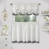 Kate Aurora Country Living Farmhouse 3 Pc Solid Cafe Kitchen Curtain Tier & Tucked Valance Set - 2 of 3