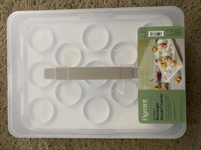 Plastic Rectangle Cupcake Carrier Clear/white/gray - Figmint™ : Target