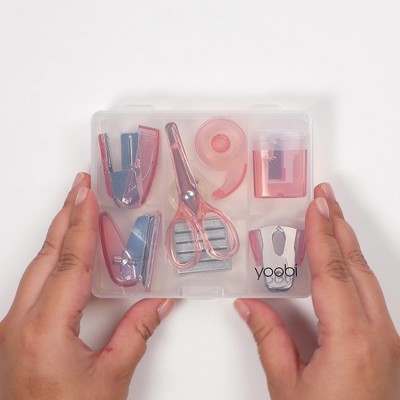 Yoobi Mini Office Supply Kit New Blue Accessories Staple Tape..