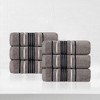 Zero Twist Cotton Solid and Jacquard Bathroom Towel Set by Blue Nile Mills - 2 of 4