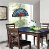 Chloe Lighting REGAL EUDORA Tiffany-style Peacock Feather Glass Window Panel 35"x18" - 3 of 4