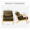 Tufted Accent Armchair with Pillow, Mid-Century Lounge Chair with Wood Frame & Cushioned Seat for Living Room, Bedroom or Office - 4 of 4