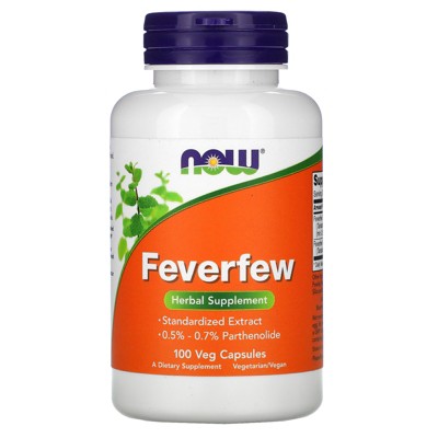 Now Foods Feverfew, 100 Veg Capsules, Herbal Supplements