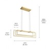Elan Lighting Jestin 3 - Light Chandelier in  Champagne Gold - 3 of 4