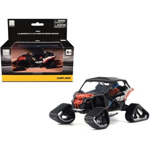 Can-Am Maverick X3 X RS Turbo RR Winter Version Chalk Gray and Magma Red with Driver Figure 1/32 Diecast Model by BRP Models - 1 of 4