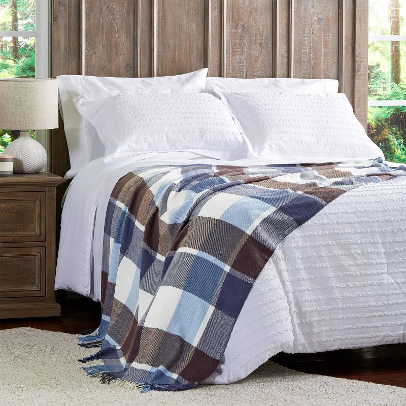 60"x70" Breathable and Stylish Soft Plaid Throw Blanket - Yorkshire Home, 3 of 5