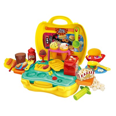 Insten 35 Piece Play Dough Portable Snack Bar Playset, Pretend