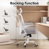 SEVOBAL Task and Office Chairs Ergonomic Office Chair, Home Office Desk Chair High Back Computer Chair for Home Office Study Room, White, 24"*21"*10" - 2 of 4
