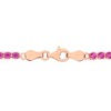EVERLY JEWELRY | Rose Plated Sterling Silver 6 1/8 CT TGW Created Pink Sapphire Bracelet With Chain, 7.25-inch - 4 of 4