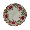 Jiallo Peace Poppy Embroidered Cutwork Round Placemat, 15-Inch diameter Table Linen Decor, Water Resistance, Machine Wash safe - 3 of 4