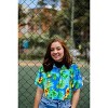 LA LEELA Hawaiian Shirts Womens Floral Summer Beach Party Blouses Shirt TShirts Short Sleeve Vacation Shirts Blouses for Women - 4 of 4