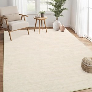 Washable Rugs for Living Room Modern Solid Area Rugs Non Slip Low Pile Minimalist Carpet Stain Resistant Ultra Soft Throw Mats - 1 of 4