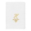 Linum Home Textiles 100% Turkish Cotton MONICA Gold Thread 3PC Embellished Towel Set - 4 of 4