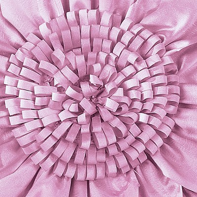 Luxurious Rose Satin Floral 17" Pillow Cover
