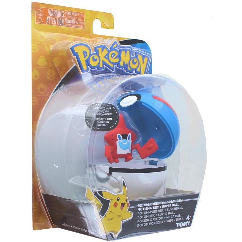 Tomy Pokemon Clip and Carry Poke Ball | 2 Inch Rotom and Great Ball, 2 of 4