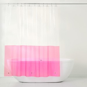 TOWN & COUNTRY PLAY Ciara Mod Colorblock Clear 100% PEVA Shower Curtain Liner - 1 of 4
