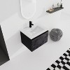48''/24"/30"W Floating Wall-Mounted Bathroom Vanity with Unique Pattern Finish & Soft-Close Cabinet Door 4S - ModernLuxe - 2 of 4