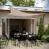 Flash Furniture Palmetto 12ft Triangle Sun Sail Shade Canopy with Included Nylon Attachment Ropes in Sand - 2 of 4