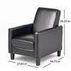 Modern Linen Push Back Recliner Chair for Adults, Wingback Armchair, Accent Chair for Living Room/Bedroom, Single Sofa Chair -Christopher Knight Home - 4 of 4