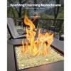 VEVOR Fire Glass, 10 LBS / 4.5 KG High-Temperature Resistant Fireplace Rocks, 1/2-Inch / 12.7 mm Reflective & Smokeless Firepit Glass Rock, Gold - 3 of 4