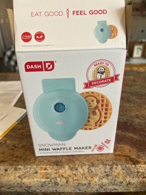 Dash Snowman Mini Waffle Maker with Ceramic Non-Stick Plates | Crate & Barrel