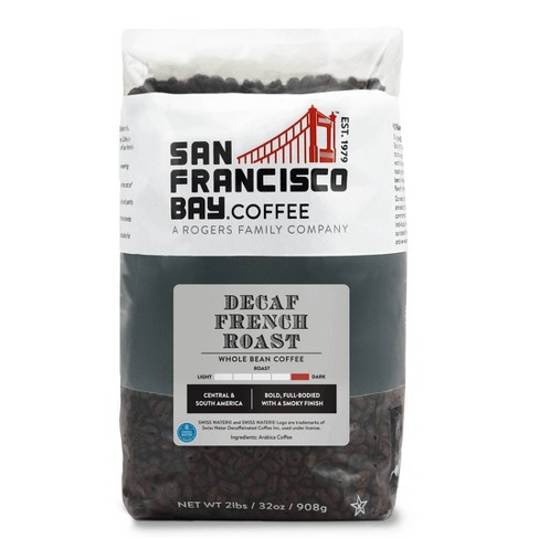 San Francisco Bay Coffee French Dark Roast Decaf Whole Bean Coffee ...