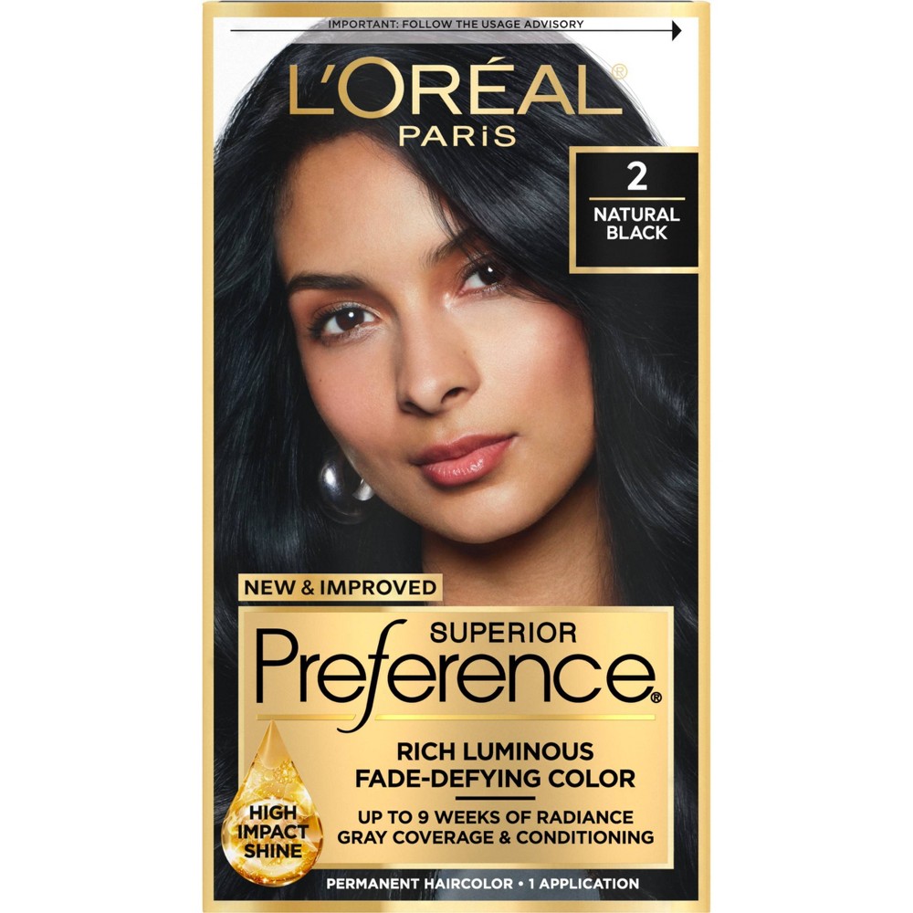 Photos - Hair Dye LOreal L'Oreal Paris Superior Preference Permanent Hair Color - Natural Black 