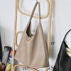 Hobo Bags for Women Soft Vegan Leather Shoulder Handbag Slouchy Tote Purses (Nude) - 4 of 4