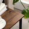 VASAGLE End Table Set of 2, 3-Tier Nightstands Side Table, Chestnut Brown - 3 of 4