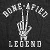 Womens Bone Afied Legend T Shirt Funny Halloween Skeleton Bones Superstar Joke Tee For Ladies - Crazy Dog Women's T Shirt - 2 of 4