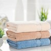 Angel Sar Zero Twist Cotton Bath Sheet, 600 GSM Plush Bath Towel 34x65 Inch, Luxury Bath Sheet Set - 2 of 4
