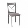 VECELO Metal Dining Chairs Set of 4/8, Steel Legs and PU Leather Cushion Seats for Kitchen Living Room, Black/Brown/Gray/White - 4 of 4