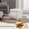 COWLOWN S-Shape Velvet Ottoman Makeup Stool Footstool, 250LBS Capacity, No-Assembly, Anti-Slip for Living Room/Bedroom/Sofa Side - 4 of 4